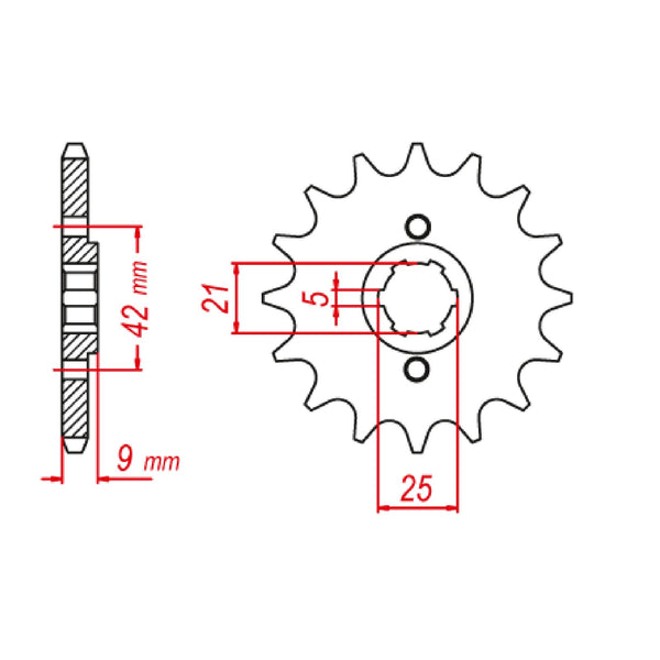 SPKT FRONT OE STEEL 576 19T #428 - INDENT