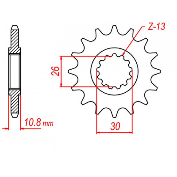 SPKT FRONT OE STEEL 579 15T #530