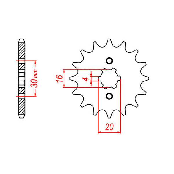 SPKT FRONT OE STEEL 548 14T #428