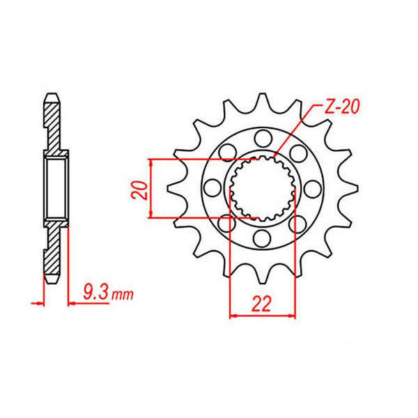 SPKT FRONT MTX HORNET 1446 13T #520