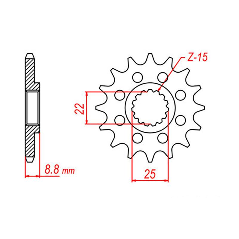 SPKT FRONT MTX HORNET 1901 14T