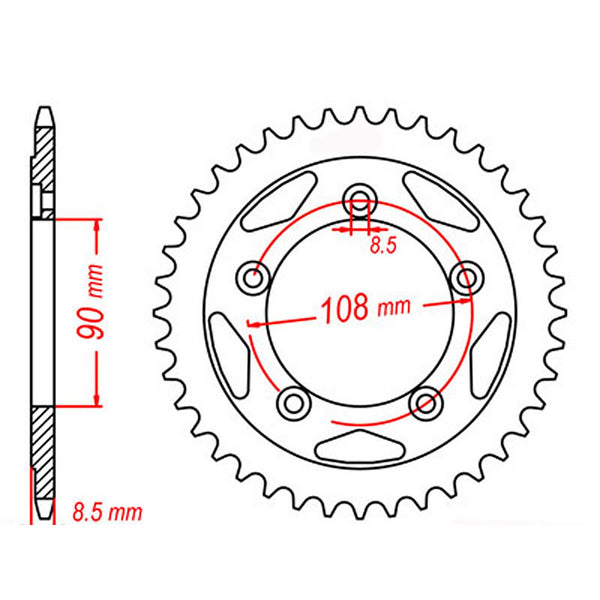 SPKT REAR OE STEEL 491 38T #520