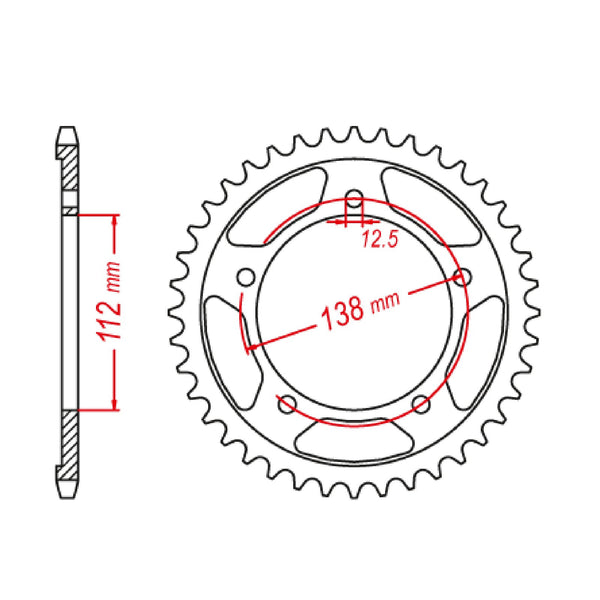 SPROCKET REAR MTX 1316 41T #520