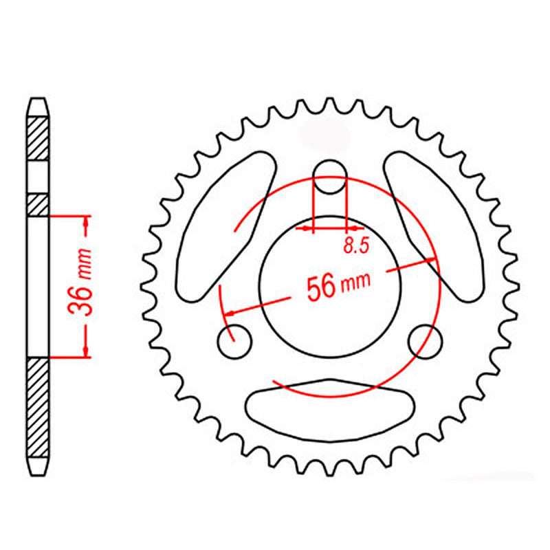 SPKT REAR OE STEEL 1780 28T