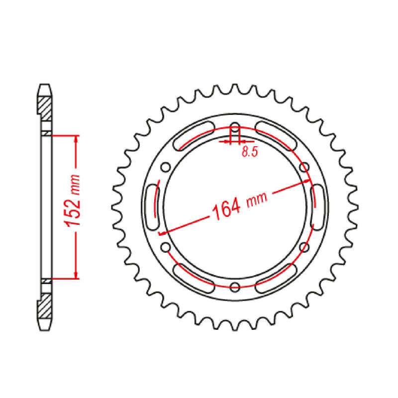 SPKT REAR OE STEEL 1839 56T