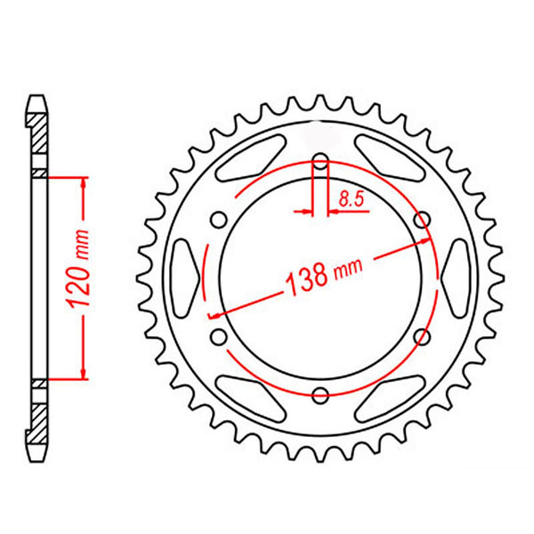 SPKT REAR OE STEEL 312 41T #525