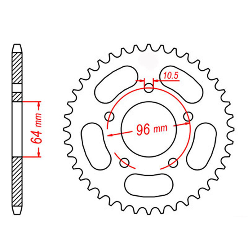 SPKT REAR OE STEEL 254 50T