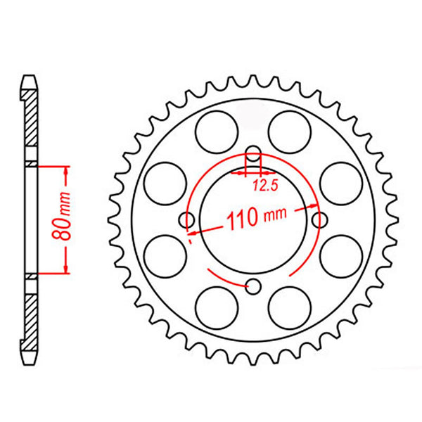 MTX Parts Spkt Rear Oe Steel 284 40T #530