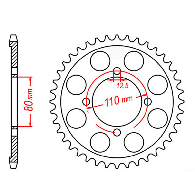 SPKT REAR OE STEEL 284 39T