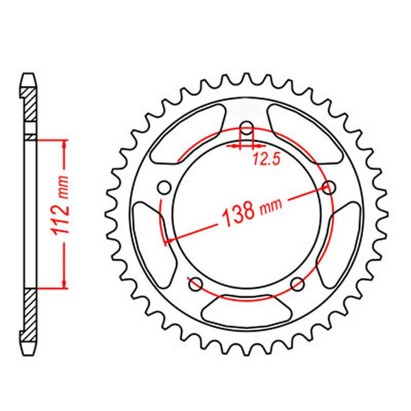 SPKT REAR RK ALLOY 302 41T #530