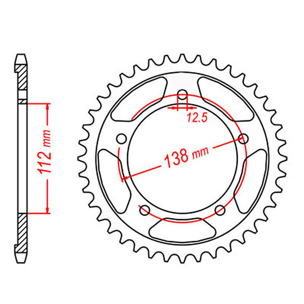 SPKT REAR OE STEEL 302 39T #530