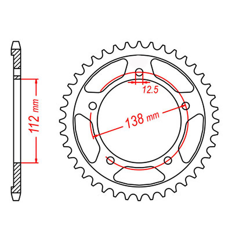 SPKT REAR OE STEEL 302 42T