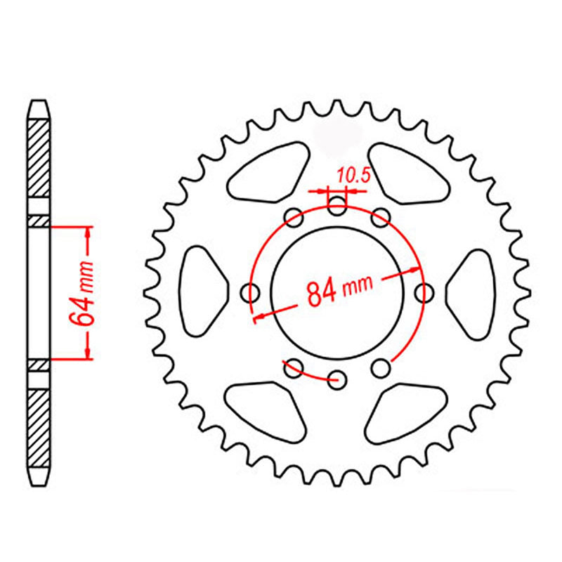 SPKT REAR OE STEEL 1826 39T