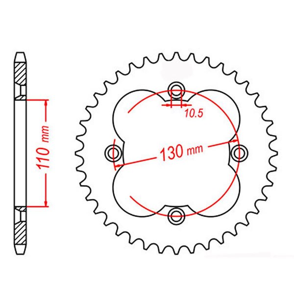 SPKT REAR OE STEEL 1350 37T #520