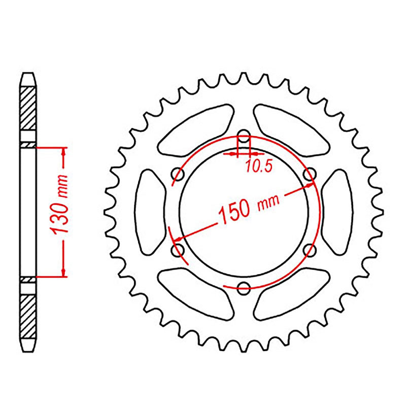 SPKT REAR OE STEEL 305 45T