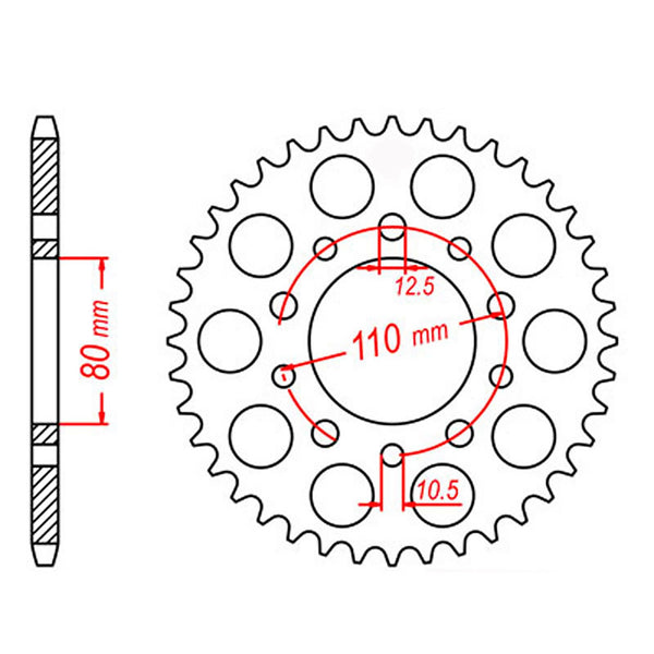 SPKT REAR OE STEEL 1332 36T #525