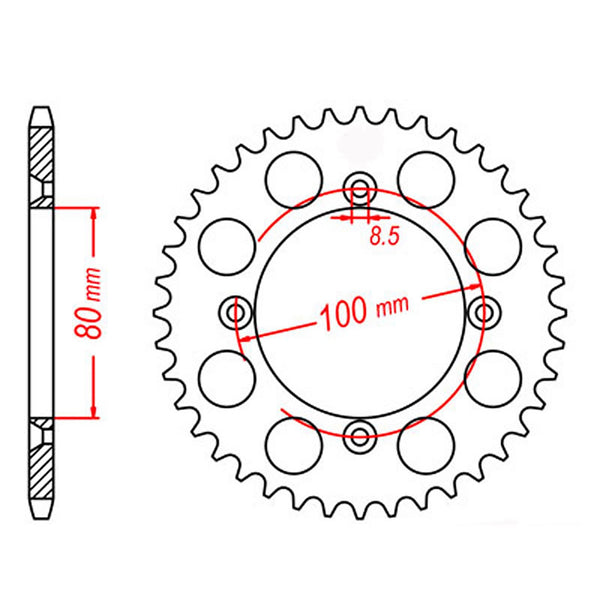 MTX Parts Spkt Rear Oe Steel 1204 50T #428