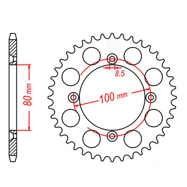 SPKT REAR OE STEEL 1204 48T #428