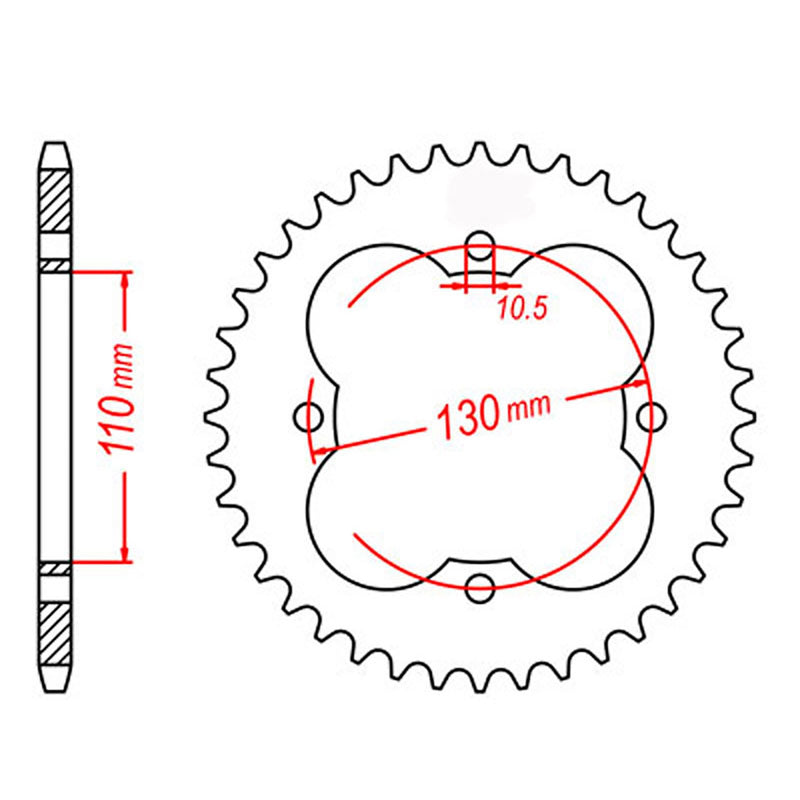 SPKT REAR OE STEEL 1355 50T