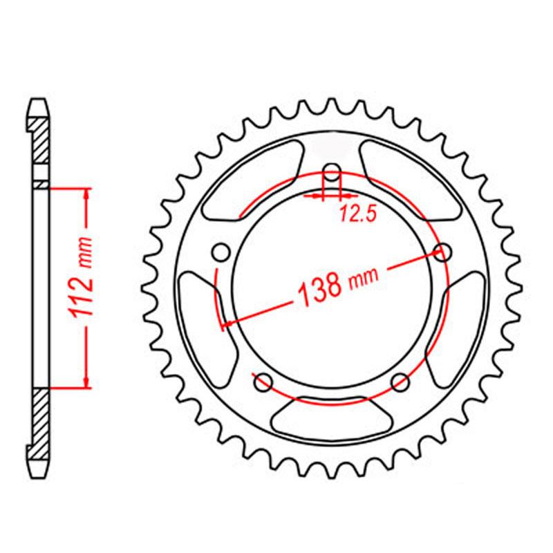 SPKT REAR RK STEEL 1304 38T