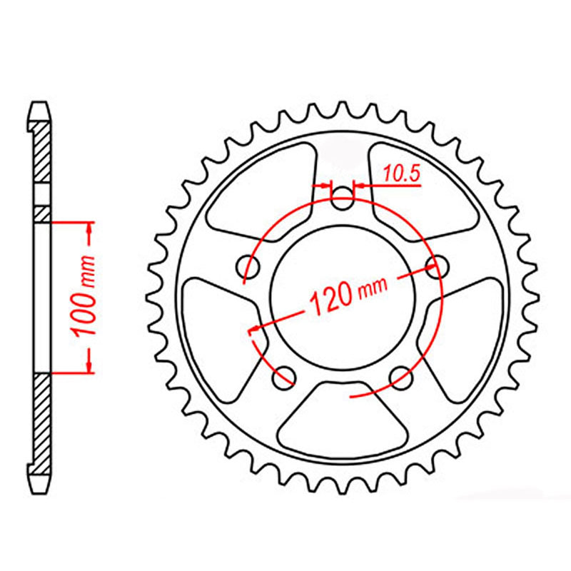 SPKT REAR OE STEEL 702 42T