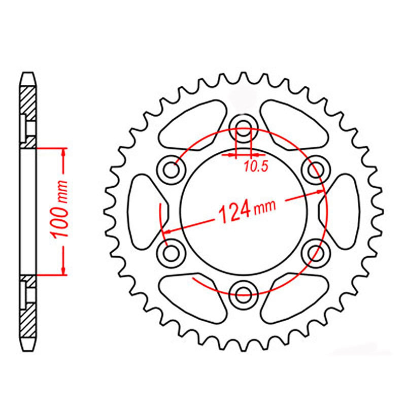 MTX Parts Spkt Rear Oe Steel 745 38T