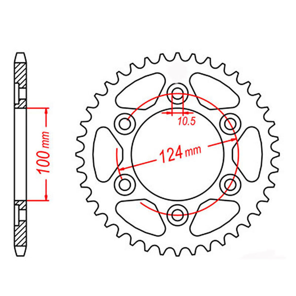 SPKT REAR OE STEEL 745 39T #525