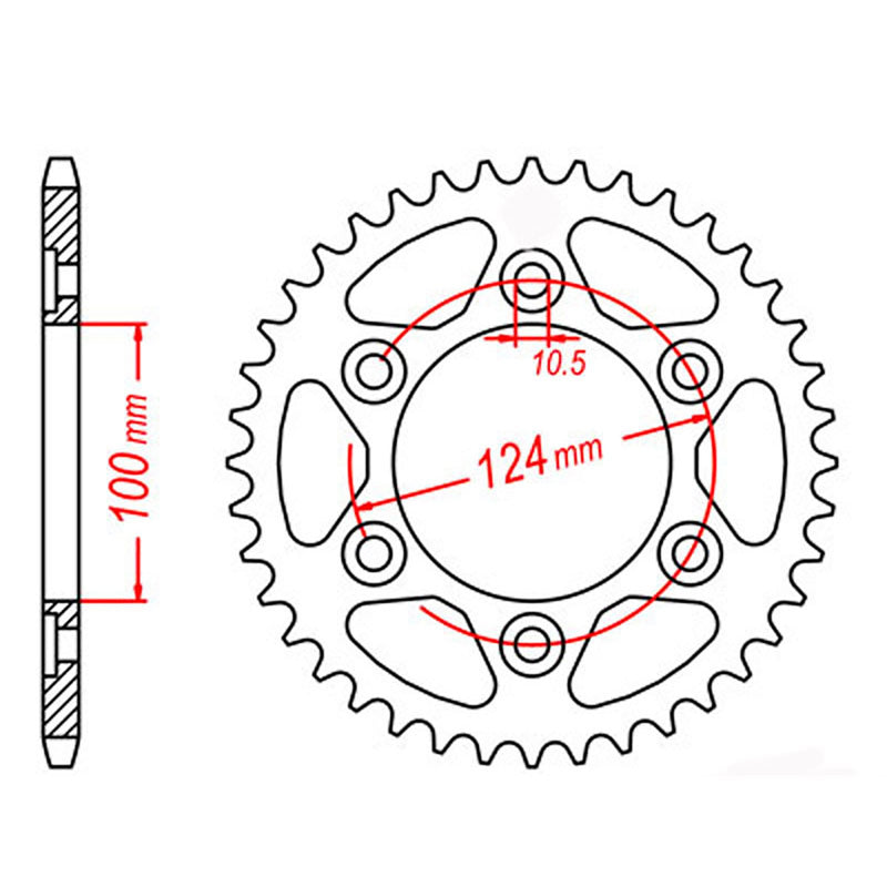 SPKT REAR OE STEEL 745 39T