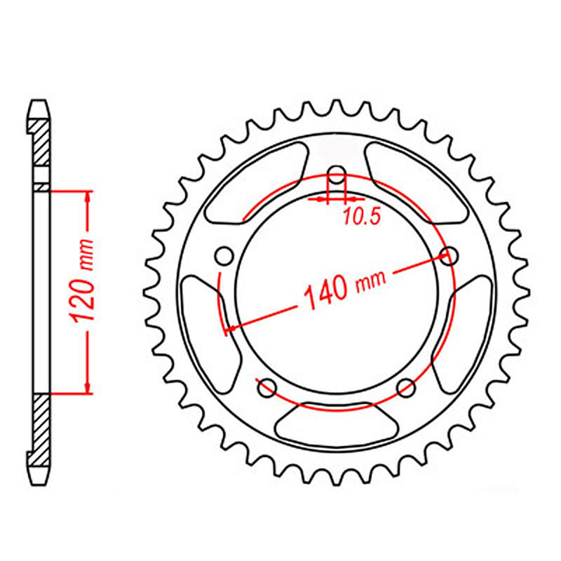 SPKT REAR OE STEEL 1792 40T