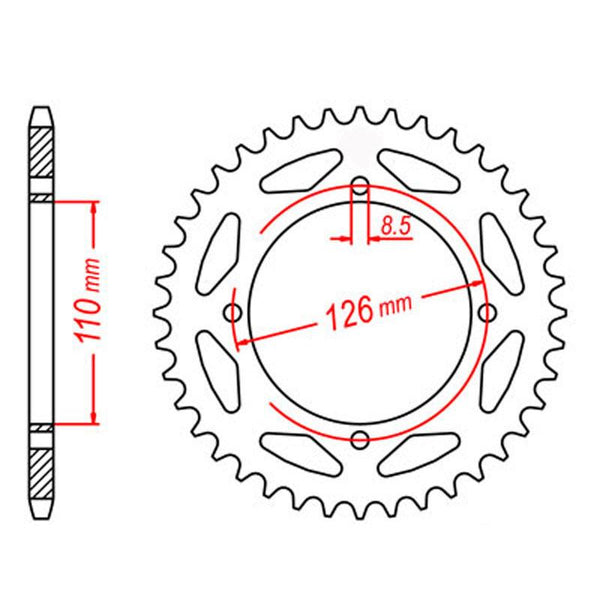 SPKT REAR RK ALLOY 1465 46T #420