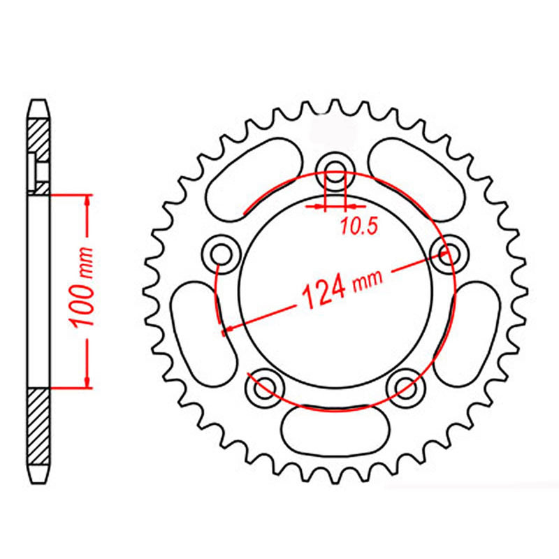 MTX Parts Spkt Rear Oe Steel 744 39T