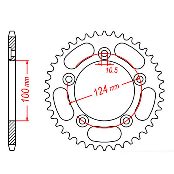 SPKT REAR OE STEEL 744 36T #525