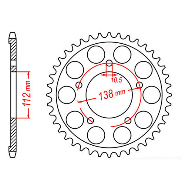 SPKT REAR OE STEEL 1871 48T #530