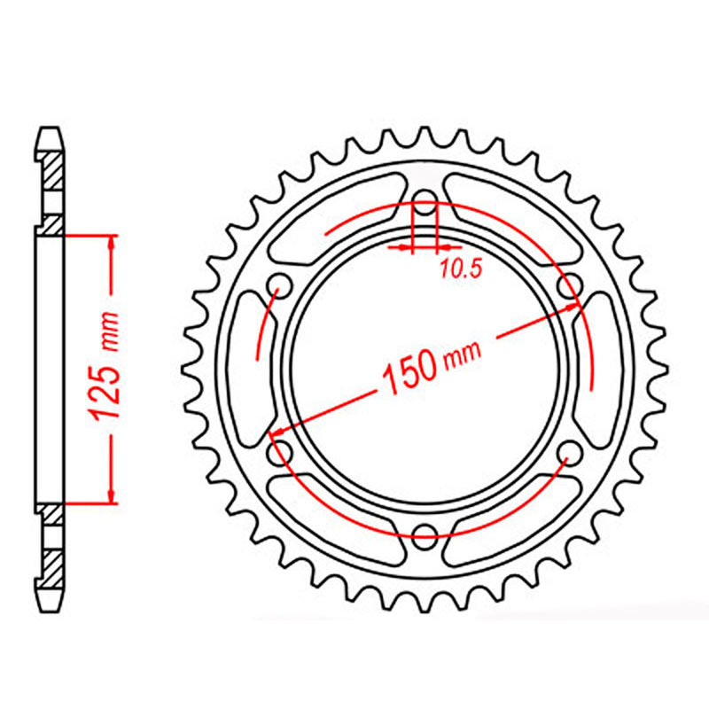 MTX Parts Spkt Rear Oe Steel 899 42T