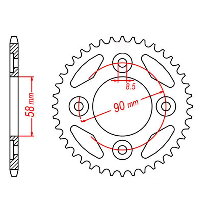 SPKT REAR OE STEEL 212 37T