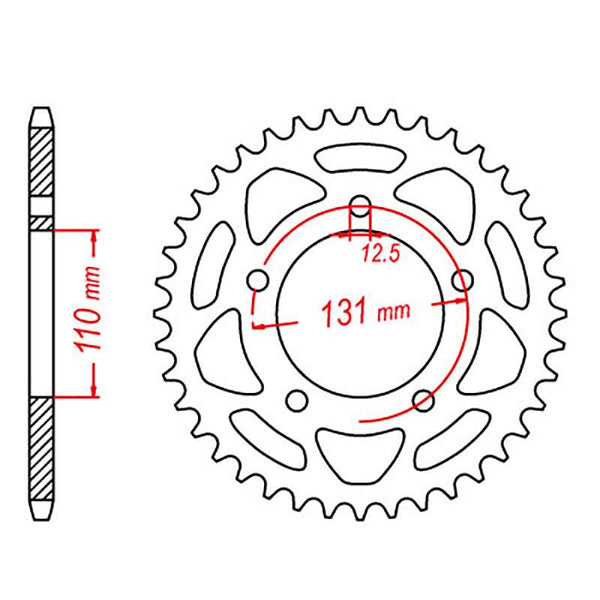 SPKT REAR RK ALLOY 75 41T #520