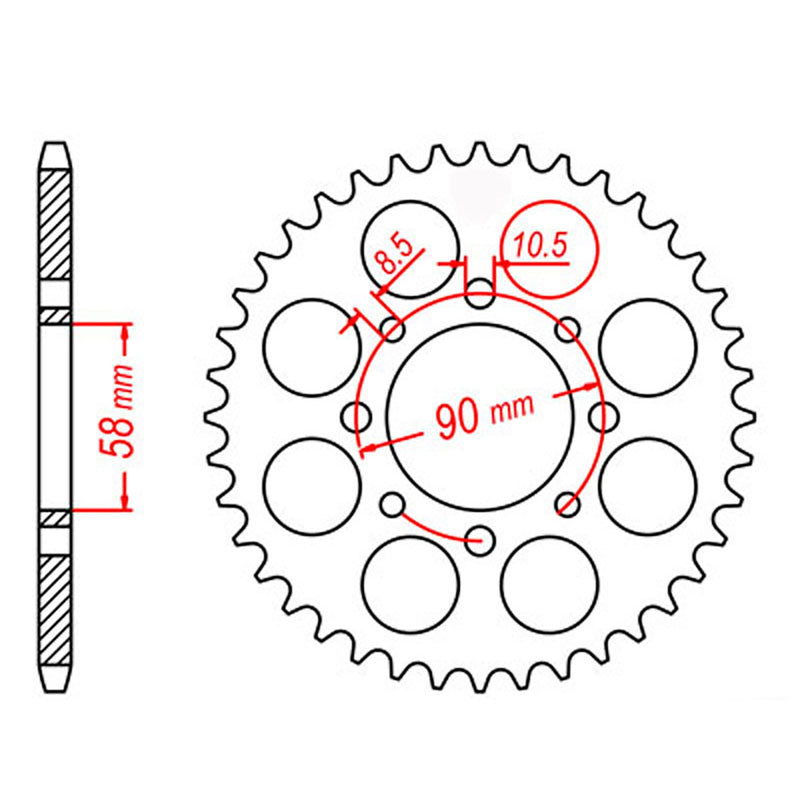 SPKT REAR OE STEEL 273 40T