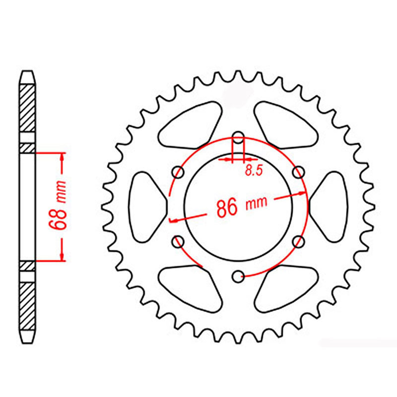 SPKT REAR OE STEEL 473 40T