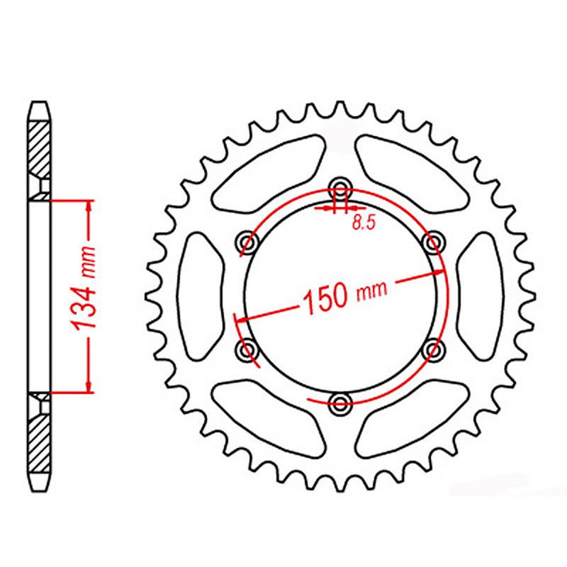 MTX Parts Spkt Rear Oe Steel 460 38T