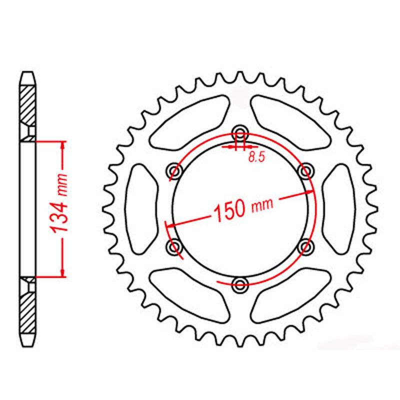 SPKT REAR RK ALLOY GLD 460 51T