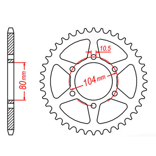 SPKT REAR OE STEEL 501 33T #630