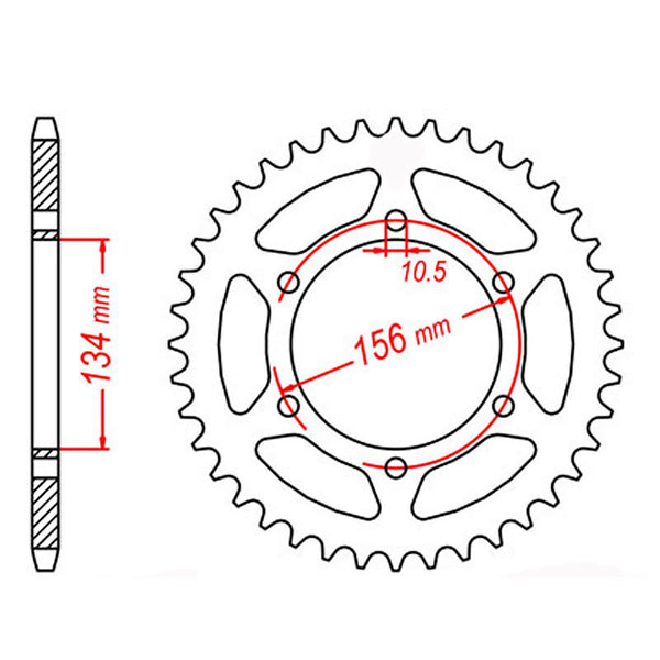 SPKT REAR OE STEEL 472 48T #520