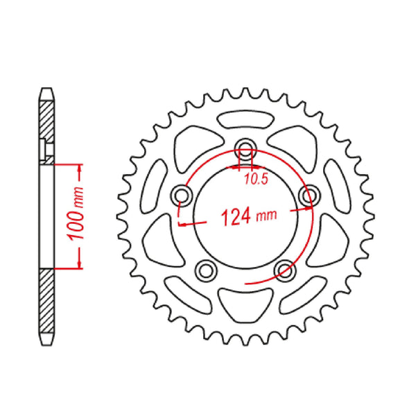 SPKT REAR OE STEEL 746 43T #520