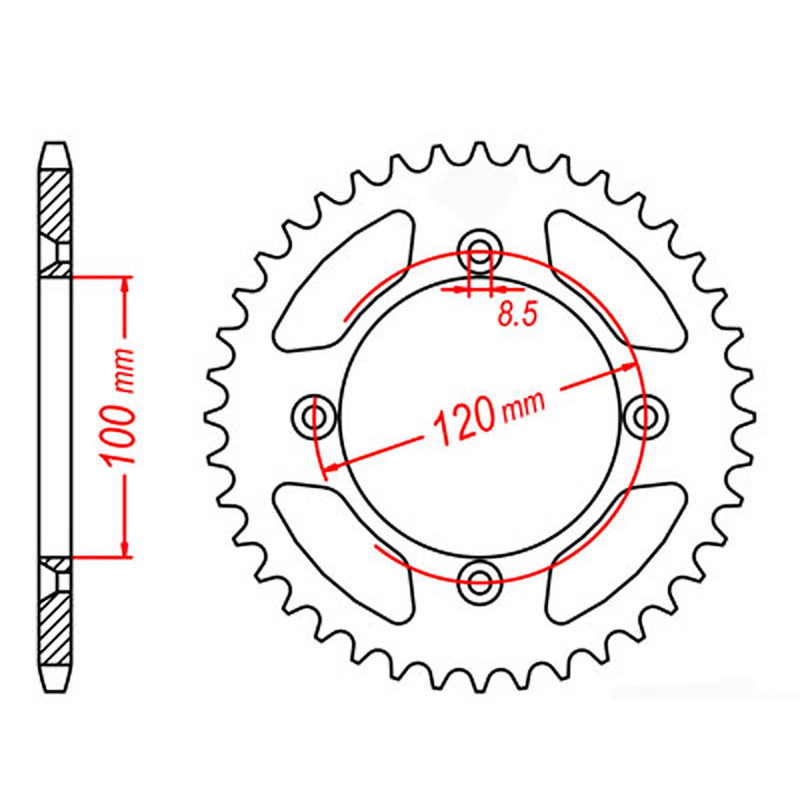 MTX Parts Spkt Rear Oe Steel 798 47T