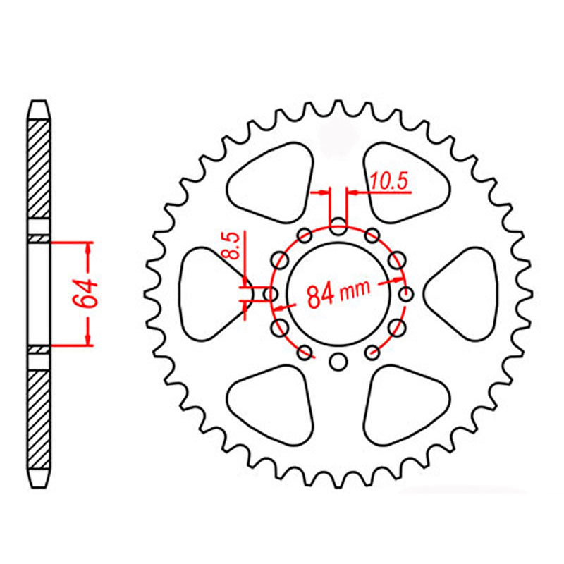 SPKT REAR OE STEEL 811 52T