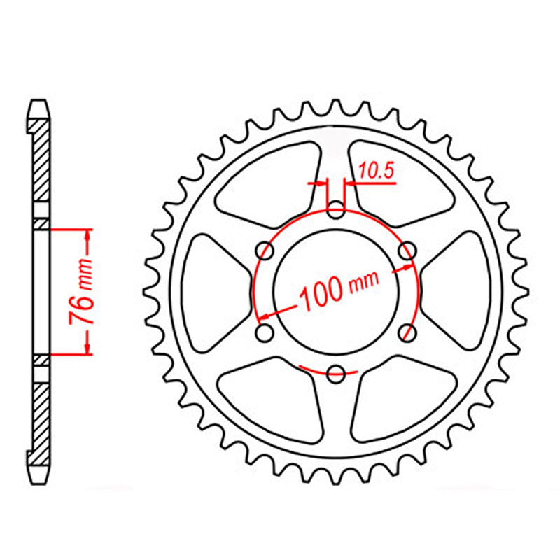 MTX 816 Steel Rear Sprocket