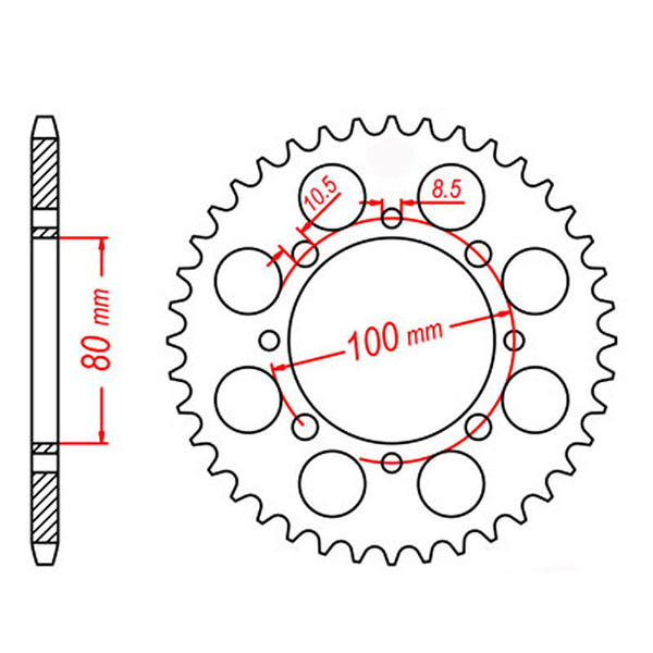 SPKT REAR OE STEEL 819/2 39T #520