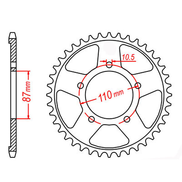 SPKT REAR OE STEEL 830 46T #532