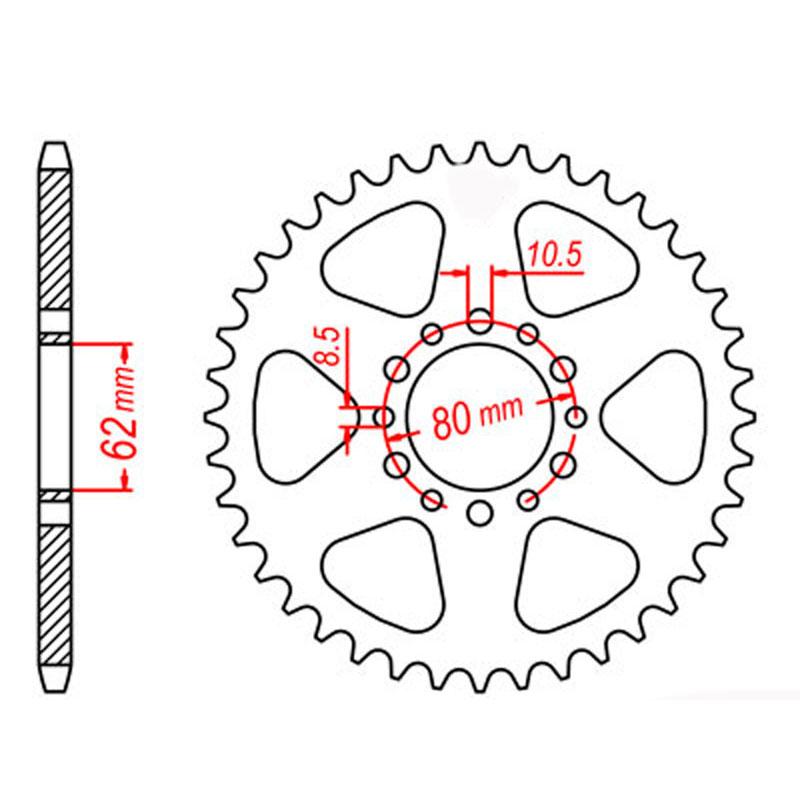 SPKT REAR RK STEEL 845 47T