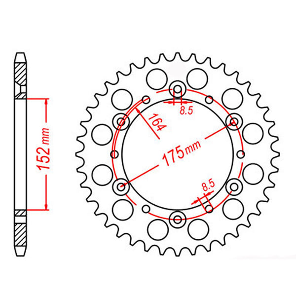 SPKT REAR OE STEEL 853 41T #520